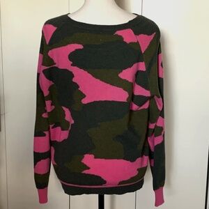 Brodie Cashmere Camo Print Sweater